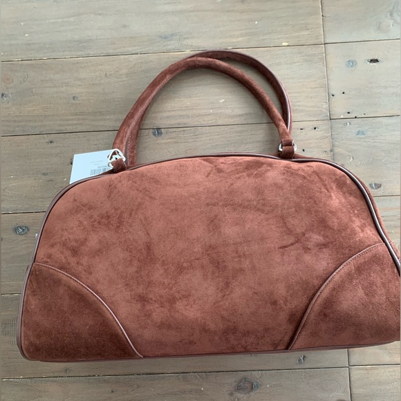 Reformation Arianna Bag brown chocolate suede NWT - Picture 5 of 11